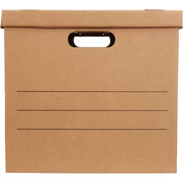 imageAmazon Basics Medium Cardboard Moving Boxes with Lid and Handles 10 Pack Brown 19 x 145 x 155 inchesBrown