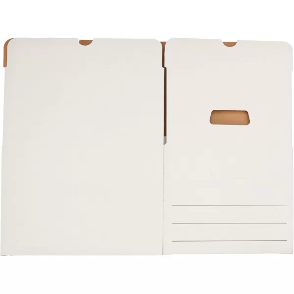 imageAmazon Basics Medium Duty StorageFiling Boxes With Lid and Handles LegalLetter Size 12Pack White 162quot L x 125quot W x 105quot H12Pack