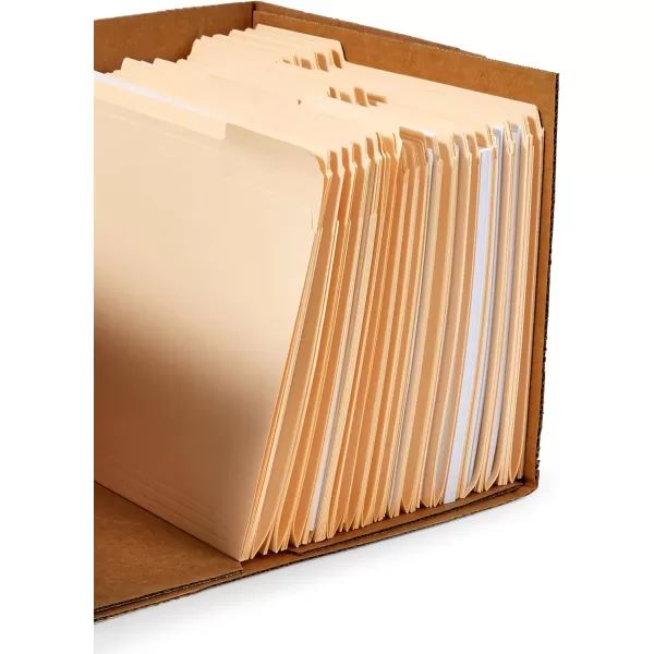 imageAmazon Basics Medium Duty StorageFiling Boxes With Lid and Handles LegalLetter Size 12Pack White 162quot L x 125quot W x 105quot H20Pack