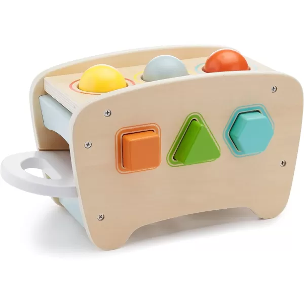 imageAmazon Basics Musical Pounding Bench With Xylophone and Shape Sorter ToyKids Gift for Toddlers Age 18M Boy Girl Baby 116 x 52 x 63 inches Multicolor