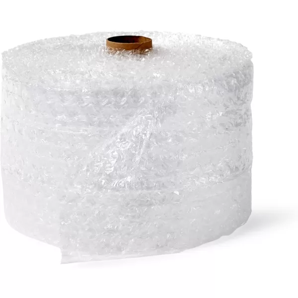 imageAmazon Basics Perforated Bubble Cushioning Wrap Large Clear 516quot 12Inch x 100Foot Long RollClear