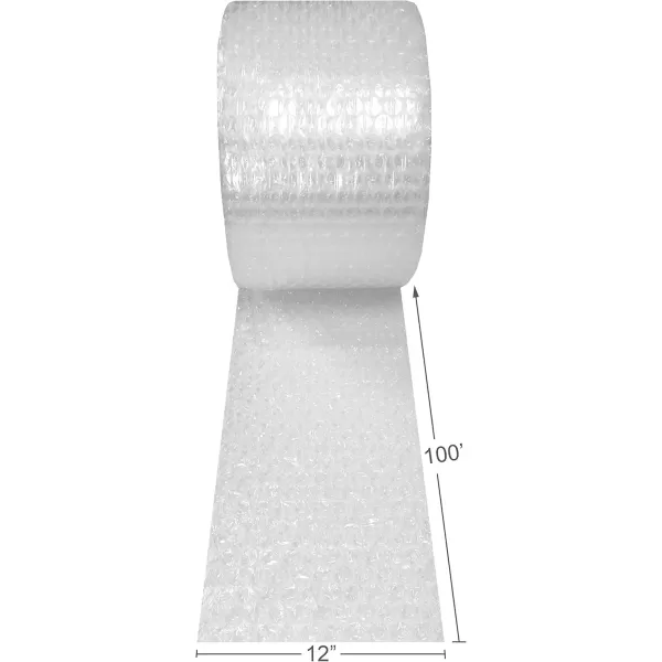 imageAmazon Basics Perforated Bubble Cushioning Wrap Large Clear 516quot 12Inch x 100Foot Long RollClear