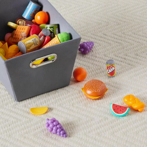imageAmazon Basics Pretend Toy Play Food for Kids Ages 3 and Up Set of 150 Pieces Multicolor 1102quotW x 375quotH x 1656quotD150 pieces