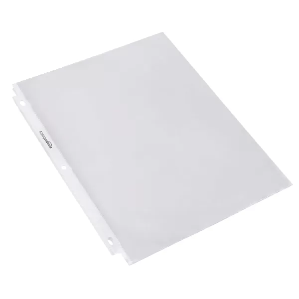 imageAmazon Basics Sheet Protector NonGlare 100Pack 85 x 11 Clear1200pack