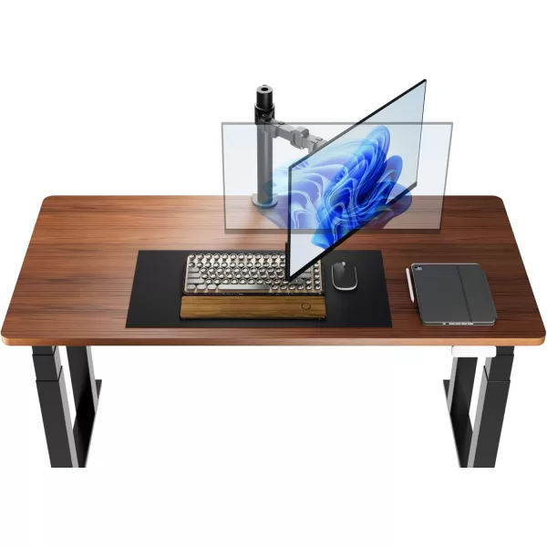 imageAmazon Basics Single Computer Monitor Stand with Tilt and Rotation Height Adjustable VESA Desk Arm Mount Steel 30 inches Black