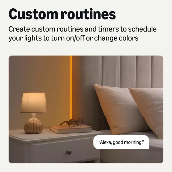 imageAmazon Basics Smart LED Light Strip 328 Feet 2 Rolls of 164 Feet RGB  Tunable White Works with Alexa Only 24 GHz WiFi No Hub Required328 Feet