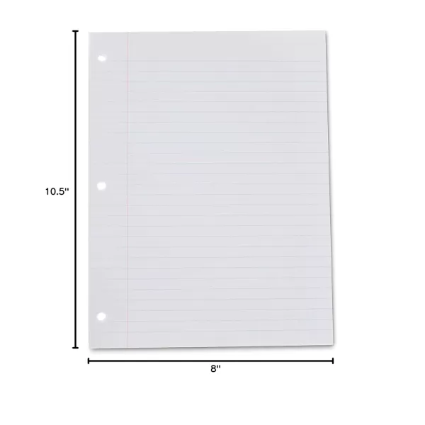 imageAmazon Basics Wide Ruled Loose Leaf Filler Paper 720 Sheets 6 pack of 120 105 x 8 Inch 6Pack White100Sheet Filler Paper