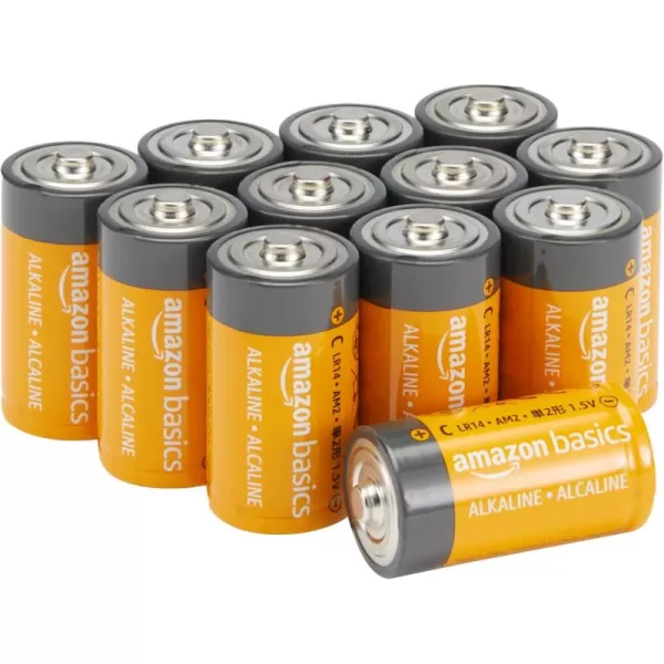 imageAmazon Basics 12Pack C Cell Alkaline AllPurpose Batteries 15 Volt 5Year Shelf Life12 Count CLR14