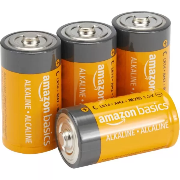 imageAmazon Basics 12Pack C Cell Alkaline AllPurpose Batteries 15 Volt 5Year Shelf Life4 Count CLR14