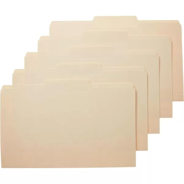 imageAmazon Basics 13Cut Tab Assorted Positions File Folders Letter Size Manila  Pack of 100Manila