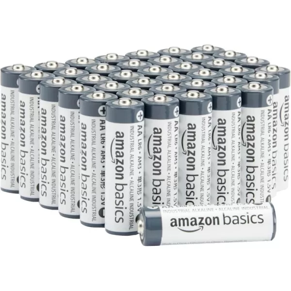 imageAmazon Basics 150Pack AA Alkaline Industrial Batteries 15 Volt 510 Year Shelf Life40 Count Pack of 1