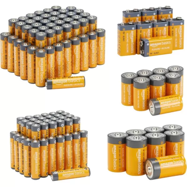 imageAmazon Basics 24 Count AA ampamp AAA HighPerformance Alkaline Batteries Value Pack  12 Double AA Batteries and 12 Triple AAA Batteries108 Count Pack of 1
