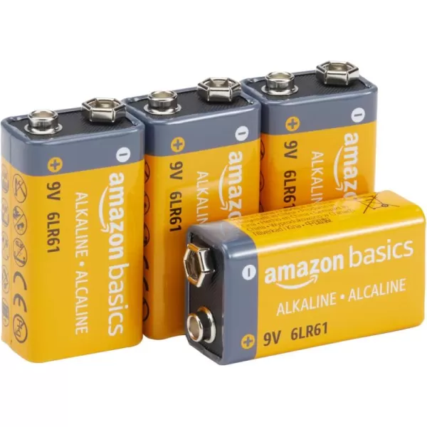 imageAmazon Basics 24 Pack 9 Volt Performance AllPurpose Alkaline Batteries 5Year Shelf Life Easy to Open Value Pack4 Count 9V6LR61