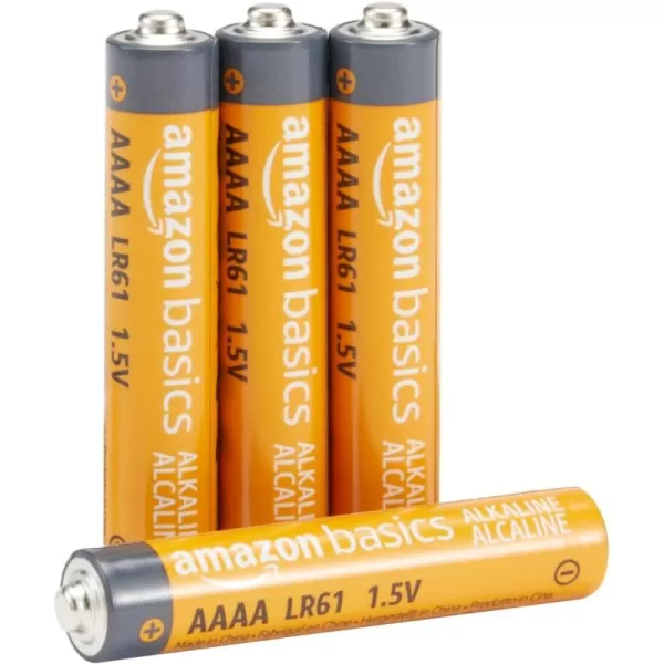 imageAmazon Basics 4Pack AAAA Alkaline HighPerformance Batteries 15 Volt 3Year Shelf Life4 Count Pack of 1