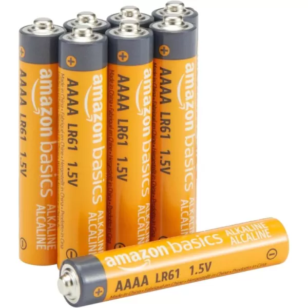 imageAmazon Basics 4Pack AAAA Alkaline HighPerformance Batteries 15 Volt 3Year Shelf Life8 Count Pack of 1