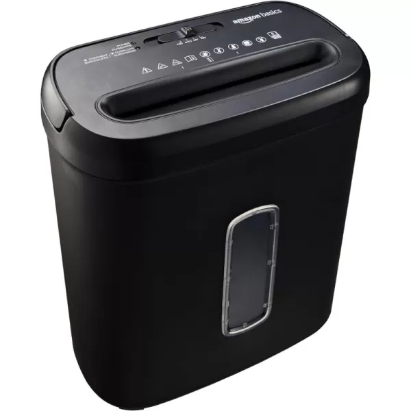 imageAmazon Basics Cross Cut Paper and Credit Card Shredder 12 Sheet New Model Black8 Sheet  Black