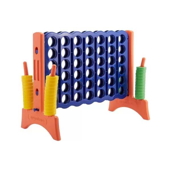 imageAmazon Basics Junior BPAFree 4toScore Giant Premium Plastic Games Set 4 in A Row for Kids and Adults with Carrying Bag Great For Gifting Variety of Colors Blue Yellow Red Green LargeBlue  Yellow  Red  Green