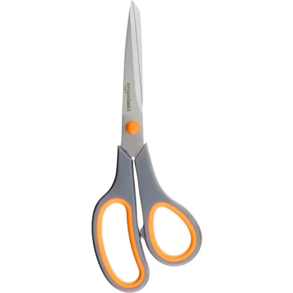 imageAmazon Basics Multipurpose Comfort Grip PVD Coated Stainless Steel Office Scissors 3Pack Purple Green ampamp Gray1Pack