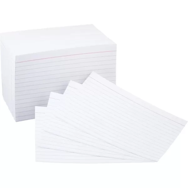 imageAmazon Basics Ruled Index Flash Cards for Studying and Note Taking Assorted Neon Colored 3x5 Inch 300CountWhite