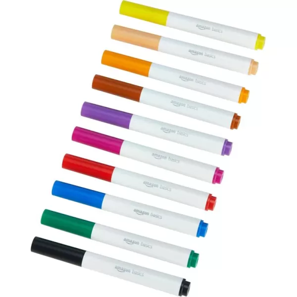 imageAmazon Basics Supertip 40 Colors Washable Markers Pack of 40 Multicolored10 Count Pack of 1