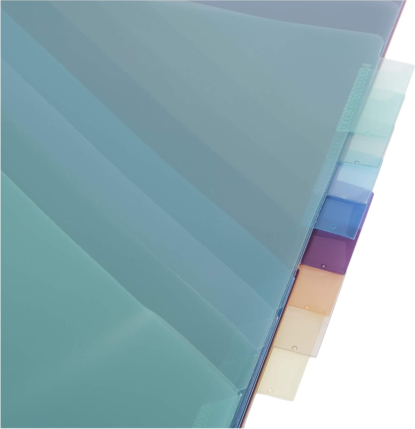imageAmazon Basics Two Pocket Plastic Dividers Tab Set 5 Count Letter Size Assorted Color 1Pack24 Count