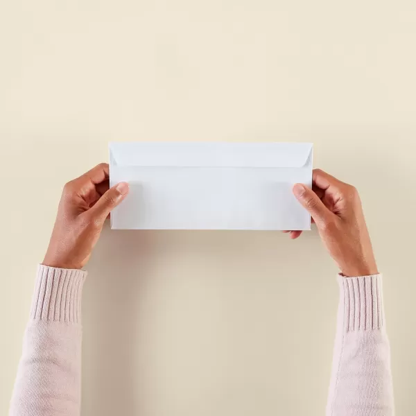 imageAmazon Basics 10 SecurityTinted SelfSeal Business Envelopes with Left Window Peel ampamp Seal Closure  500Pack WhiteTint