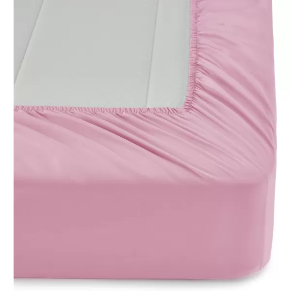 imageAmazon Basics 2 Piece Microfiber Kids Comforter and Pillow Sham Set Toddler Navy SolidPink