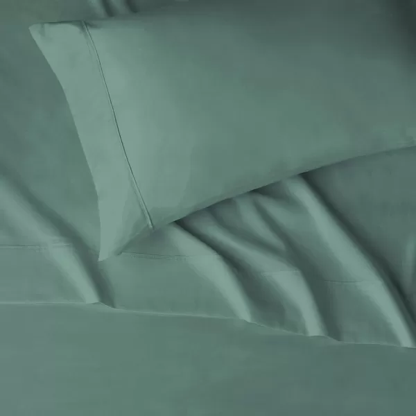 imageAmazon Basics 3 Count Lightweight Super Soft Easy Care Microfiber Bed Sheet Set with 14quot Deep Pockets  Twin Pack of 4 Black SolidEmerald Green