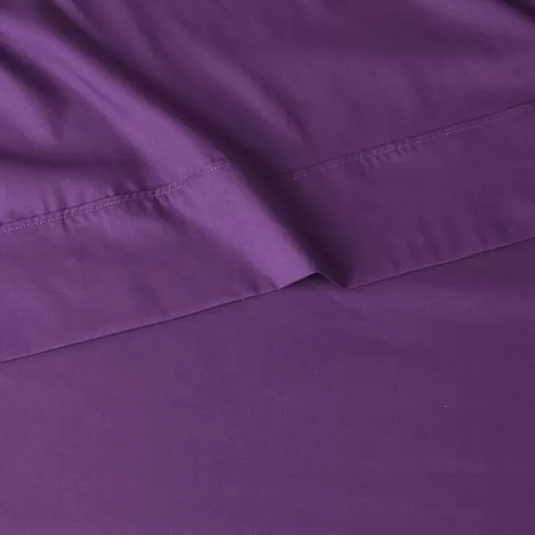 imageAmazon Basics 3 Count Lightweight Super Soft Easy Care Microfiber Bed Sheet Set with 14quot Deep Pockets  Twin Pack of 4 Black SolidPlum