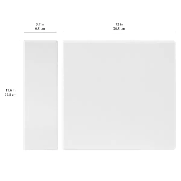 imageAmazon Basics 3 Ring Binders 3 Inch 2 Pack DRing Organizer for School Home Office White2Pack