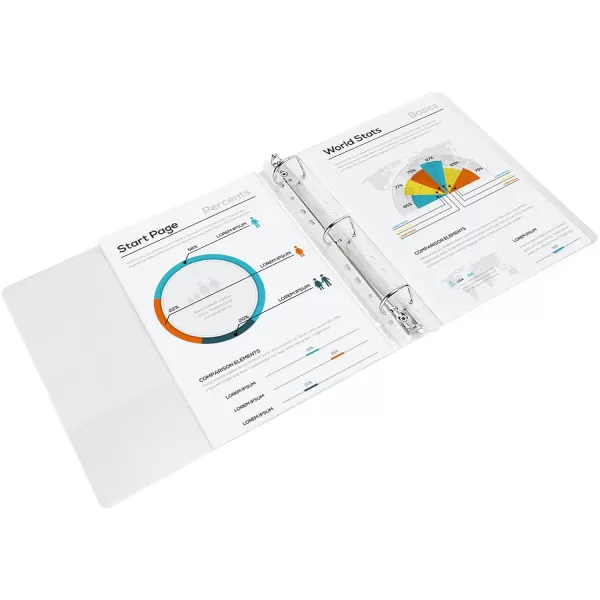 imageAmazon Basics 3 Ring Binders 3 Inch 2 Pack DRing Organizer for School Home Office White4Pack