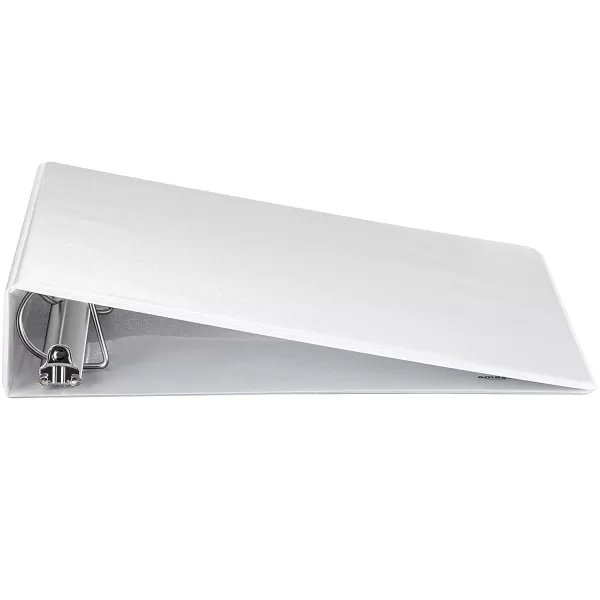 imageAmazon Basics 3 Ring Binders 3 Inch 2 Pack DRing Organizer for School Home Office White4Pack