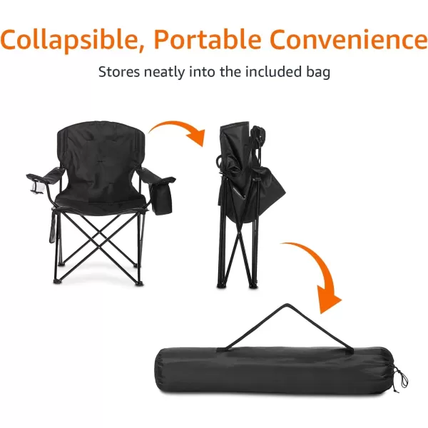 imageAmazon Basics Camping ChairX Large  Padded  Black