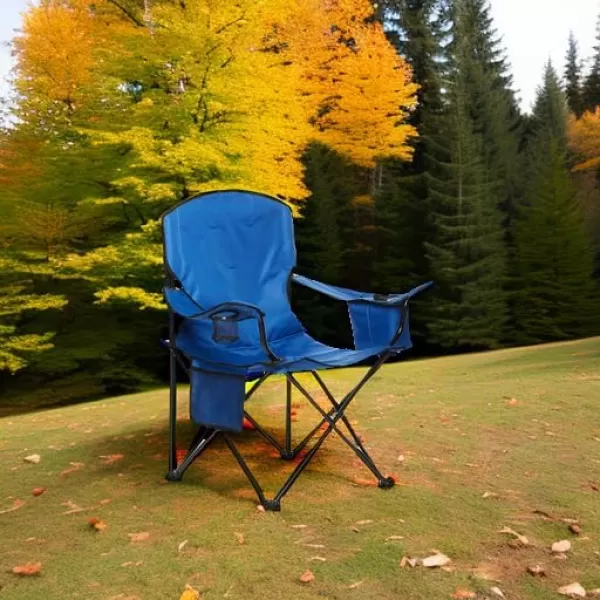imageAmazon Basics Camping ChairX Large  Padded  Blue