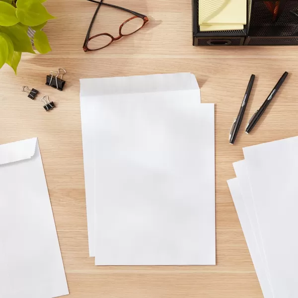 imageAmazon Basics Catalog Mailing Envelopes Peel and Seal 10x13 Inch White 100Pack100Pack
