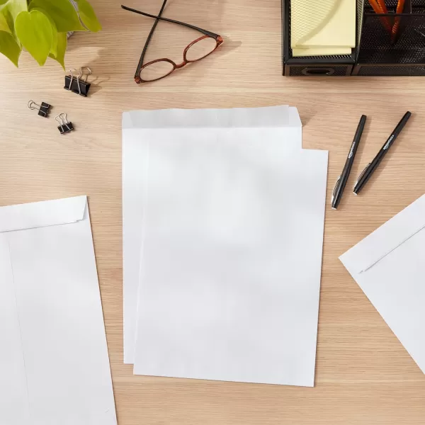 imageAmazon Basics Catalog Mailing Envelopes Peel and Seal 10x13 Inch White 100Pack100Pack