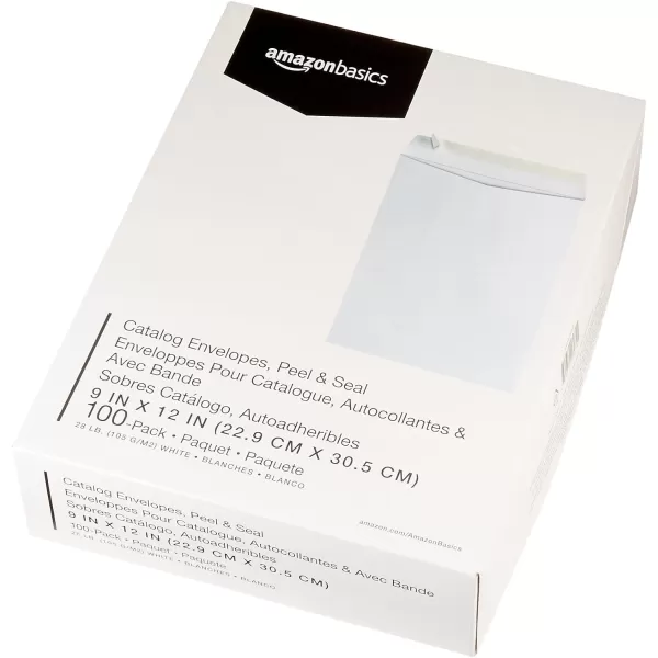 imageAmazon Basics Catalog Mailing Envelopes Peel and Seal 10x13 Inch White 100Pack100Pack