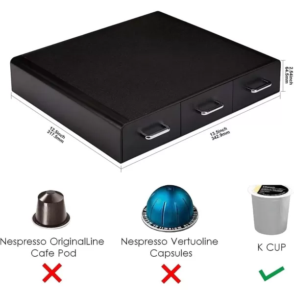 imageAmazon Basics Coffee Pod Storage Organizer Drawer for KCup Pods 36 Pod Capacity Black