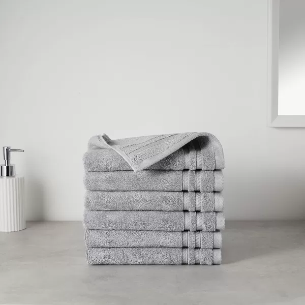 imageAmazon Basics Cotton Bath Towels Made with 30 Recycled Cotton Content  2Pack 30quot x 54quot Blue GreyBlue Grey