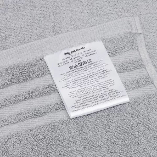 imageAmazon Basics Cotton Bath Towels Made with 30 Recycled Cotton Content  2Pack 30quot x 54quot Blue GreyBlue Grey