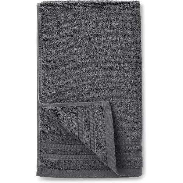 imageAmazon Basics Cotton Bath Towels Made with 30 Recycled Cotton Content  2Pack 30quot x 54quot Blue GreyDark Grey