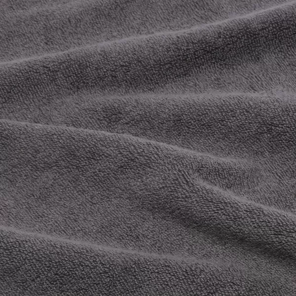 imageAmazon Basics Cotton Bath Towels Made with 30 Recycled Cotton Content  2Pack 30quot x 54quot Blue GreyDark Grey
