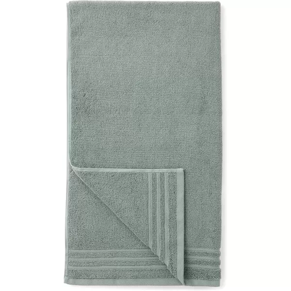 imageAmazon Basics Cotton Bath Towels Made with 30 Recycled Cotton Content  2Pack 30quot x 54quot Blue GreyGreen