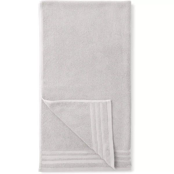 imageAmazon Basics Cotton Bath Towels Made with 30 Recycled Cotton Content  2Pack 30quot x 54quot Blue GreyLight Grey