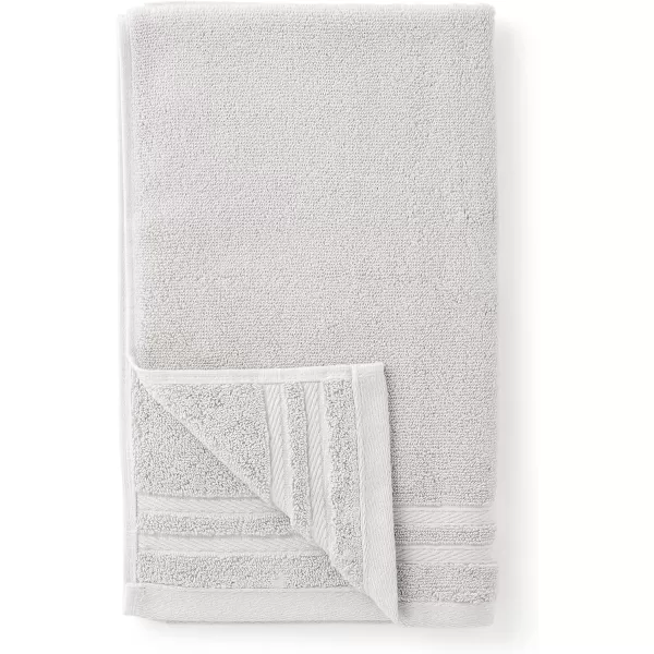 imageAmazon Basics Cotton Bath Towels Made with 30 Recycled Cotton Content  2Pack 30quot x 54quot Blue GreyLight Grey