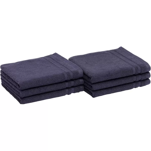 imageAmazon Basics Cotton Bath Towels Made with 30 Recycled Cotton Content  2Pack 30quot x 54quot Blue GreyMidnight Blue