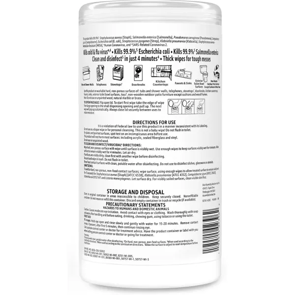 imageAmazon Basics Disinfecting Wipes Lemon Scent 85 Count