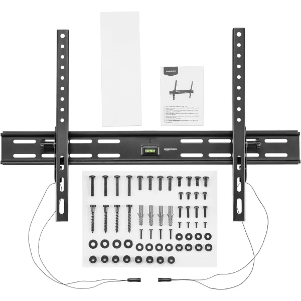 imageAmazon Basics HeavyDuty Tilting TV Wall Mount for 37quot to 80quot TVs up to 120 lbs BlackBlack