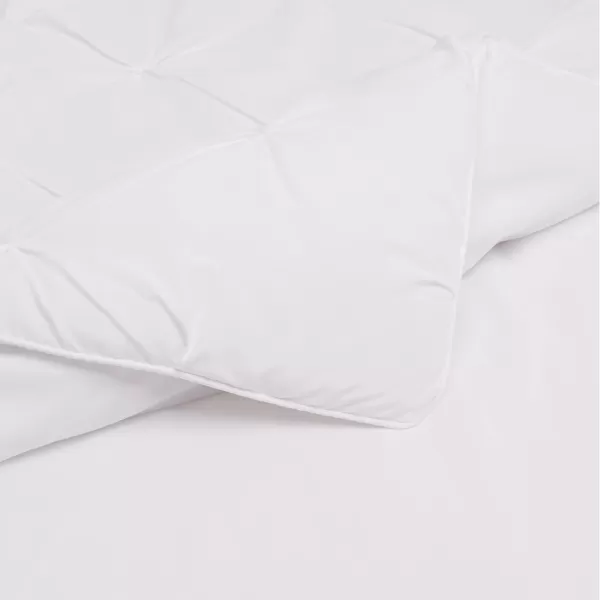 imageAmazon Basics King Size Comforter Sets AllSeason DownAlternative 3Piece Bedding Set Pinch Pleat Design Bright WhiteBright White