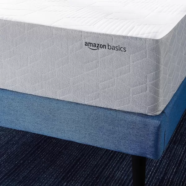 imageAmazon Basics Memory Foam Mattress Medium Firm Cooling Gel Queen Size Mattress CertiPURUS Certified 80 x 60 x 12 inches WhiteGrayTwin
